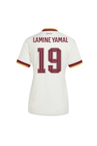 Espanja Lamine Yamal #19 Jalkapallovaatteet Naisten Vieraspaita MM-kisat 2026 Lyhythihainen